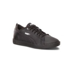 PUMA 36520803 Smash Wns v2 L. Czarne buty sportowe damskie Puma, bez wzorów, ze skóry, sportowe. Za 199,99 zł.