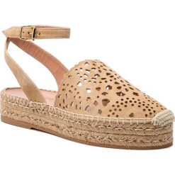 Espadryle TWINSET - Espadrillas 191TCP062 Nougat 00519. Brązowe espadryle damskie marki Twinset, bez wzorów, ze skóry, bez obcasa. Za 789,00 zł.