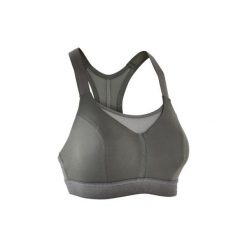 Stanik Do Biegania Comfort Khaki. Brązowe biustonosze sportowe damskie KALENJI, l, bez wzorów, z elastanu, do biegania. Za 69,99 zł.
