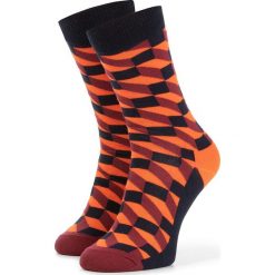 Skarpety Wysokie Unisex HAPPY SOCKS - FIO01-4300 Kolorowy. Skarpetki damskie Happy Socks, bez wzorów, z elastanu. Za 39,90 zł.
