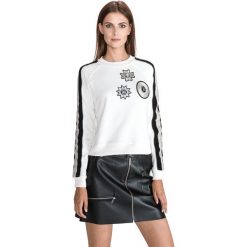 Just Cavalli Bluza Biały. Białe bluzy damskie Just Cavalli, l, z haftami, z materiału, bez rękawów, bez kaptura. Za 1582,95 zł.