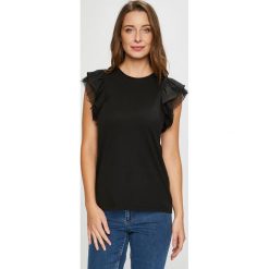 Review - Top. Czarne topy damskie Review, l, z bawełny, z okrągłym kołnierzem. Za 79,90 zł.