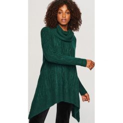 Długi sweter z golfem - Khaki. Brązowe golfy damskie Reserved, s, z długim rękawem. Za 119,99 zł.