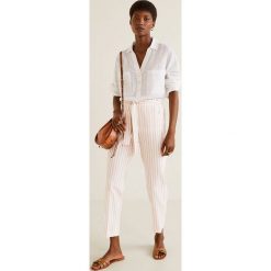 Mango - Spodnie Roma. Różowe legginsy damskie Mango, s, bez wzorów, z wiskozy, casualowe. Za 139,90 zł.