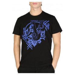 Versace Jeans Koszulka T-shirt B3GSB74G_36643. Koszulki męskie Versace Jeans, s, bez wzorów, z jeansu, bez kołnierzyka. Za 348,00 zł.