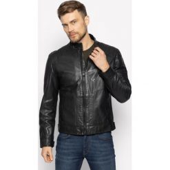 Kurtka skórzana JOOP! Jeans Lima 2620013. Czarne kurtki męskie JOOP! Jeans, m, bez wzorów, z jeansu, bez kaptura. W wyprzedaży za 1399,00 zł.