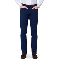 Spodnie Granatowe Bruce. Spodnie męskie LANCERTO, na co dzień, na lato, s, z haftami, z elastanu, eleganckie. W wyprzedaży za 199,90 zł.