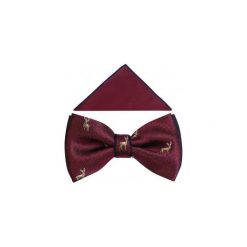 Bordowa mucha w jelenie A301. Czerwone muszki męskie Modini Moda Męska, na co dzień, bez wzorów, z poliesteru, eleganckie. Za 49,50 zł.