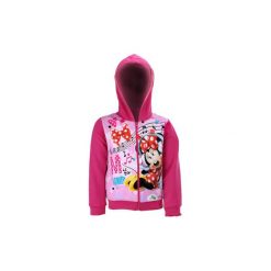 Bluzy dziewczęce rozpinane: bluza rozpinana dziewczęca ze ściągaczami, z kapturem, rozpinana Myszka Minnie Myszka Minnie