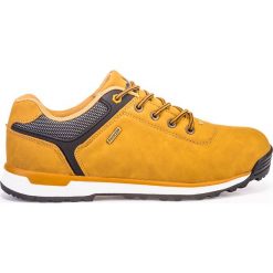 Buty zimowe męskie: BUTY MĘSKIE TRAPERY T163 – ŻÓŁTE/CZARNE