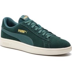 Sneakersy PUMA - Smash V2 364989 26 Ponderosa Pine/Gold/Whsp Wht. Zielone sneakersy męskie Puma, na co dzień, bez wzorów, ze skóry, bez zapięcia. Za 249,00 zł.