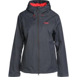 Jack Wolfskin ARROYO WOMEN Kurtka hardshell ebony. Szare kurtki sportowe damskie marki Jack Wolfskin, xl, z materiału, outdoorowe. W wyprzedaży za 471,20 zł.
