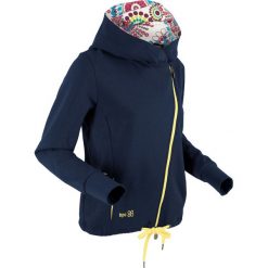 Bluzy damskie: Bluza rozpinana z długim rękawem bonprix ciemnoniebieski z nadrukiem