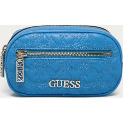 Guess Jeans - Nerka. Pomarańczowe nerki damskie Guess Jeans, w paski, z jeansu, bez dodatków. W wyprzedaży za 359,90 zł.