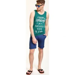 T-shirty męskie: T-SHIRT BEZ RĘKAWÓW MĘSKI Z NADRUKIEM