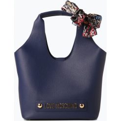 Love Moschino - Damska torba shopper, niebieski. Niebieskie torby damskie na zakupy Love Moschino, bez wzorów, eleganckie, bez dodatków. Za 879,95 zł.