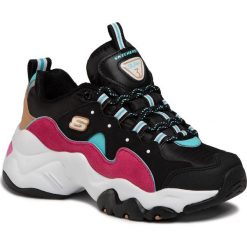 Sneakersy SKECHERS - Brave Ou 13378/BBLP Blk/Blu/Pnk. Czarne półbuty damskie Skechers, z zamszu. W wyprzedaży za 239,00 zł.