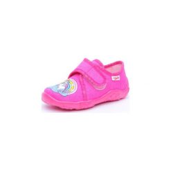 Superfit Girls Kapcie Bonny pink kombi - różowy/pink - Gr.28. Różowe buciki niemowlęce Superfit, z bawełny, bez zapięcia. Za 109,00 zł.