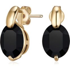 Kolczyki damskie: Kolczyki-wkrętki „Black Alia” z kryształkami Swarovski
