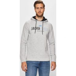 Jack & Jones - Bluza. Brązowe bluzy męskie Jack & Jones, m, z nadrukiem, z bawełny, z kapturem, bez rękawów, z kapturem. W wyprzedaży za 79,90 zł.