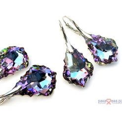 Kolczyki damskie: Verre – srebrne kolczyki z kryształami Swarovski