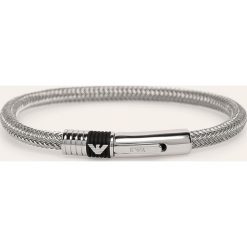 Emporio Armani - Bransoletka. Szare bransoletki męskie Emporio Armani, metalowe. Za 499,90 zł.