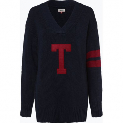 Tommy Jeans - Sweter damski, niebieski. Niebieskie swetry klasyczne damskie Tommy Jeans, m, z jeansu. Za 449,95 zł.