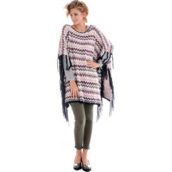 Sweter - 78-2857 BI-BL. Białe swetry damskie Unisono, s, bez wzorów, z materiału, eleganckie, bez rękawów, bez kaptura. Za 59,00 zł.