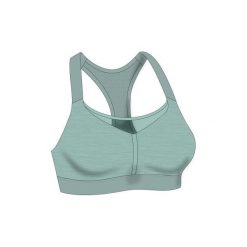 Stanik Do Biegania Comfort Khaki Melanż. Zielone biustonosze sportowe damskie KALENJI, s, melanż, z elastanu, do biegania. Za 69,99 zł.