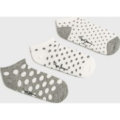 Pepe Jeans - Skarpetki Freya (3-pack). Białe skarpetki damskie Pepe Jeans, bez wzorów. Za 59,90 zł.