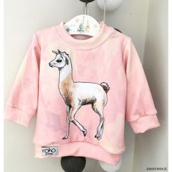 Bluzy dziewczęce: Bluza dziecięca LAMA PINK