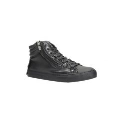 Tenisówki damskie: Buty Big Star Czarne sneakersy trampki sznurowane z ozdobnym suwakiem BB27472