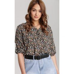 Czarna Koszula Pallenore. Czarne bluzki damskie Renee, xl, bez wzorów, bez kołnierzyka, bez rękawów. Za 59,99 zł.