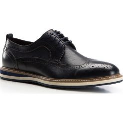 Buty męskie. Niebieskie półbuty męskie Wittchen, do pracy, bez wzorów, ze skóry, eleganckie, bez zapięcia. W wyprzedaży za 259,90 zł.