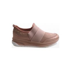 Różowe modne obuwie sportowe X-9732. Różowe buty sportowe damskie ButyModne, bez wzorów, z materiału, sportowe, trekkingowe. Za 67,84 zł.