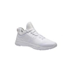 Buty fitness kardio męskie 920 białe. Białe buty sportowe męskie DOMYOS, z poliesteru, bez zapięcia, na fitness i siłownię. Za 199,99 zł.