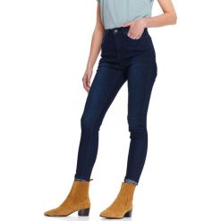 Spodnie długie damskie skinny. Spodnie damskie Top Secret, na wiosnę, s, bez wzorów, z jeansu, z podwyższonym stanem. W wyprzedaży za 64,99 zł.