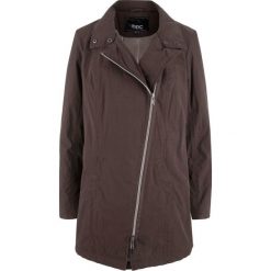 Parka przejściowa, lekko watowana bonprix ciemnobrązowy. Pomarańczowe parki damskie bonprix, bez wzorów, bez kaptura. Za 84,99 zł.