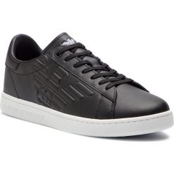 Sneakersy EA7 EMPORIO ARMANI - X8X001 XCC51 00002 Black. Czarne sneakersy męskie EA7 Emporio Armani, na co dzień, bez wzorów, ze skóry ekologicznej, bez zapięcia. Za 689,00 zł.