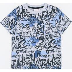 Koszulka. Szare t-shirty chłopięce BASIC BOY, z nadrukiem, z krótkim rękawem. Za 42,90 zł.