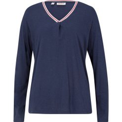 Shirt z długim rękawem bonprix ciemnoniebieski. Niebieskie koszulki damskie bonprix, bez wzorów, bez kołnierzyka, z długim rękawem. Za 42,99 zł.