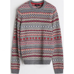 Sweter z wełną - Szary. Szare swetry klasyczne męskie marki Reserved, l, z wełny. Za 139,99 zł.