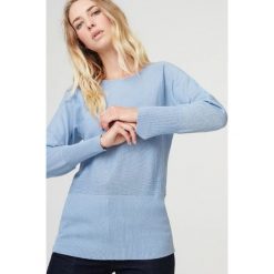Rodier Sweter Damski L Niebieski. Niebieskie swetry damskie Rodier, l, bez wzorów, z długim rękawem, długie, bez kaptura. Za 199,00 zł.