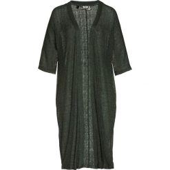 Kardigan bonprix nocny oliwkowy. Zielone swetry damskie bonprix, bez wzorów. Za 79,99 zł.