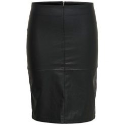 ONLY Spódnica damska Faux Leather Spódniczka Otw Noos Black (rozmiar 34). Czarne spódniczki damskie ONLY, bez wzorów, ze skóry. W wyprzedaży za 95,00 zł.