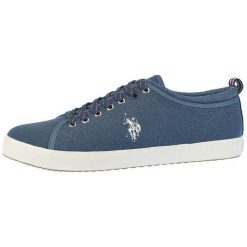 U.S. POLO ASSN. tenisówki męskie Wuck 41 niebieskie. Niebieskie trampki męskie U.S. Polo Assn., bez wzorów, bez zapięcia. W wyprzedaży za 169,00 zł.