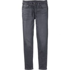 Dżinsy dresowe Skinny Fit Straight bonprix szary denim. Szare jeansy męskie bonprix, m, bez wzorów. Za 109,99 zł.