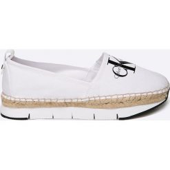 Calvin Klein Jeans - Espadryle Genna Canvas. Brązowe tomsy damskie Calvin Klein Jeans, z jeansu, na obcasie. W wyprzedaży za 369,90 zł.