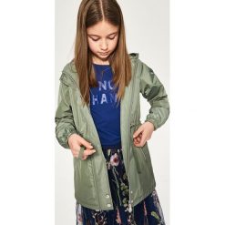Parka z kapturem - Zielony. Brązowe kurtki dziewczęce marki Reserved, l, z kapturem. Za 89,99 zł.