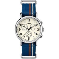 Zegarek Timex Męski TW2P62400 Weekender Chrono niebieski. Niebieskie zegarki męskie Timex. Za 488,49 zł.